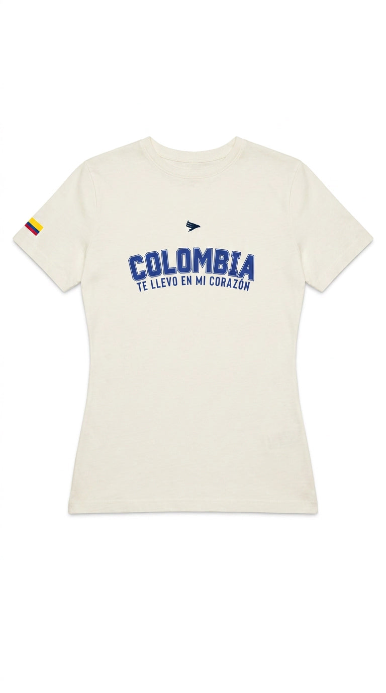 Camiseta Colombia te llevo en mi corazón