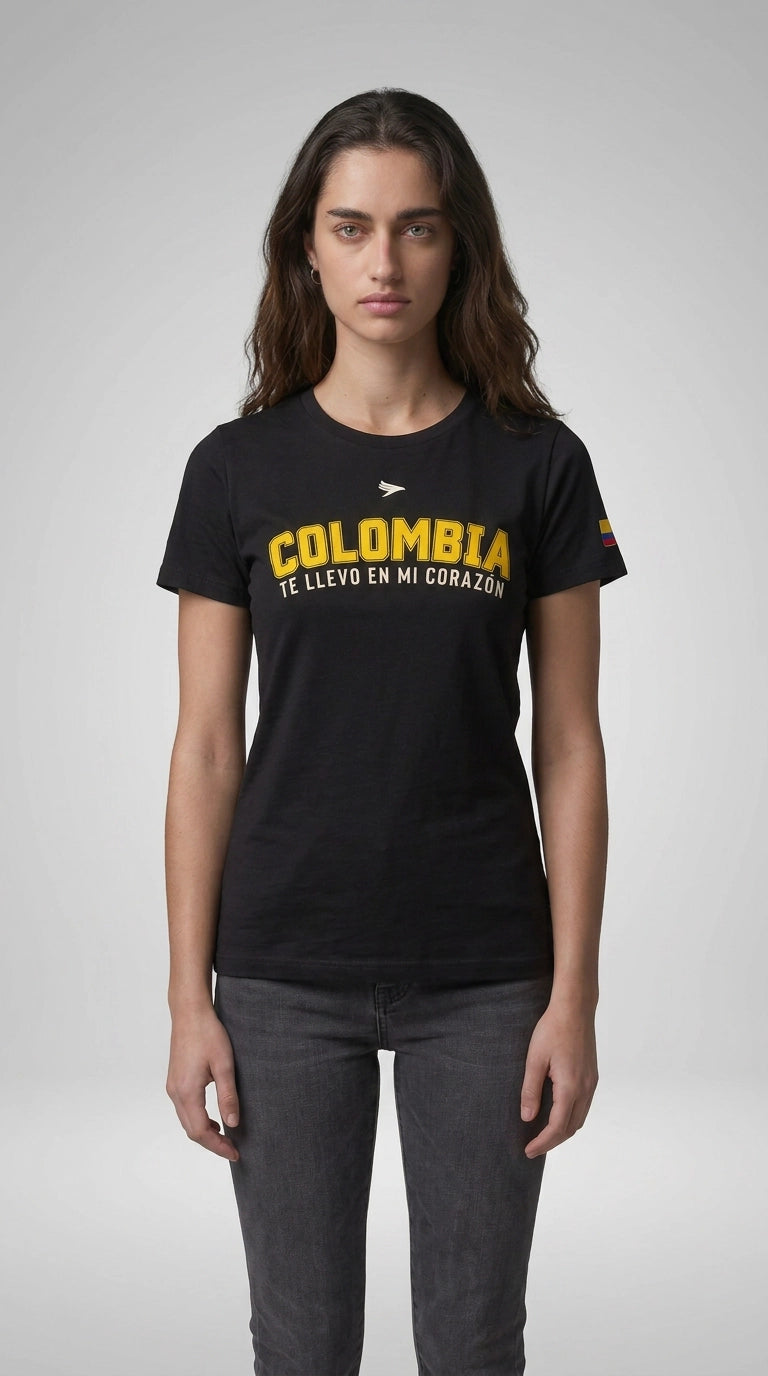 Camiseta Colombia te llevo en mi corazón