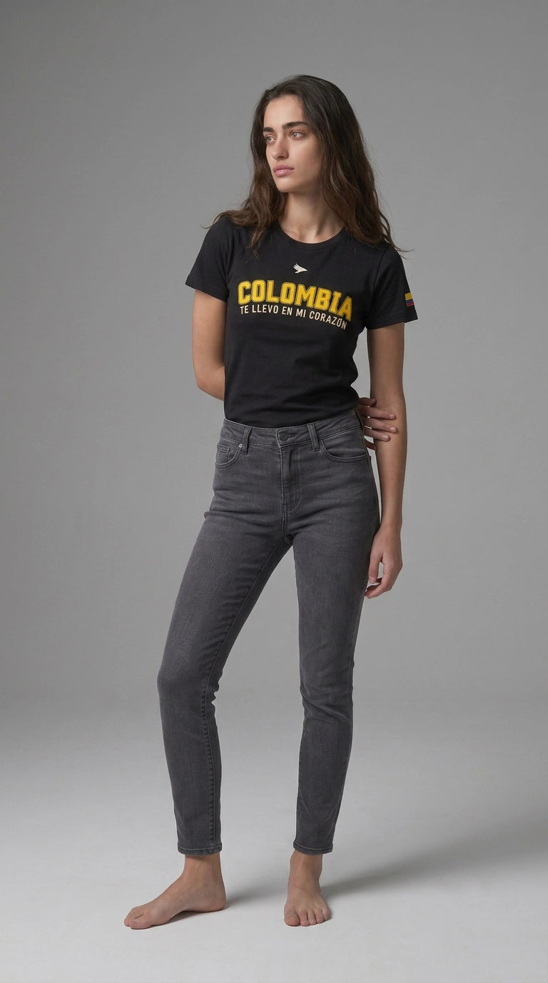 Camiseta Colombia te llevo en mi corazón