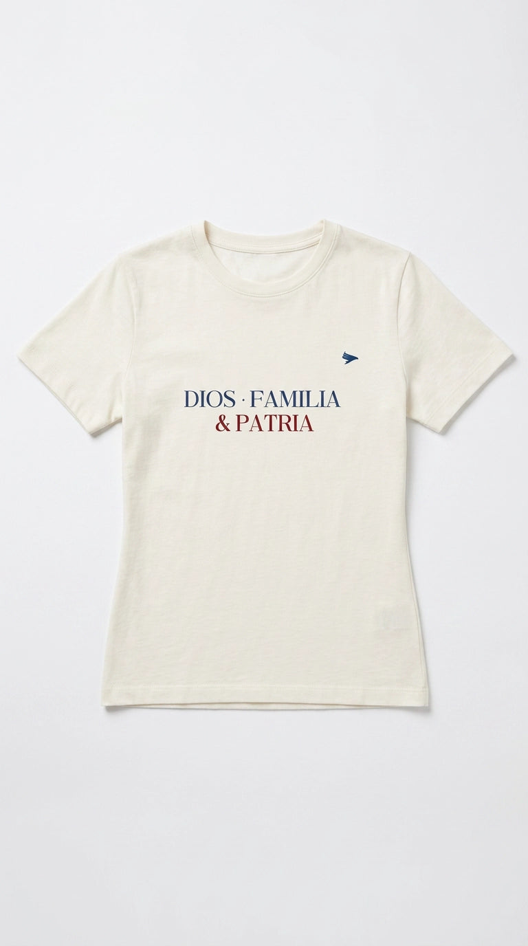 Camiseta Dios, familia y patria