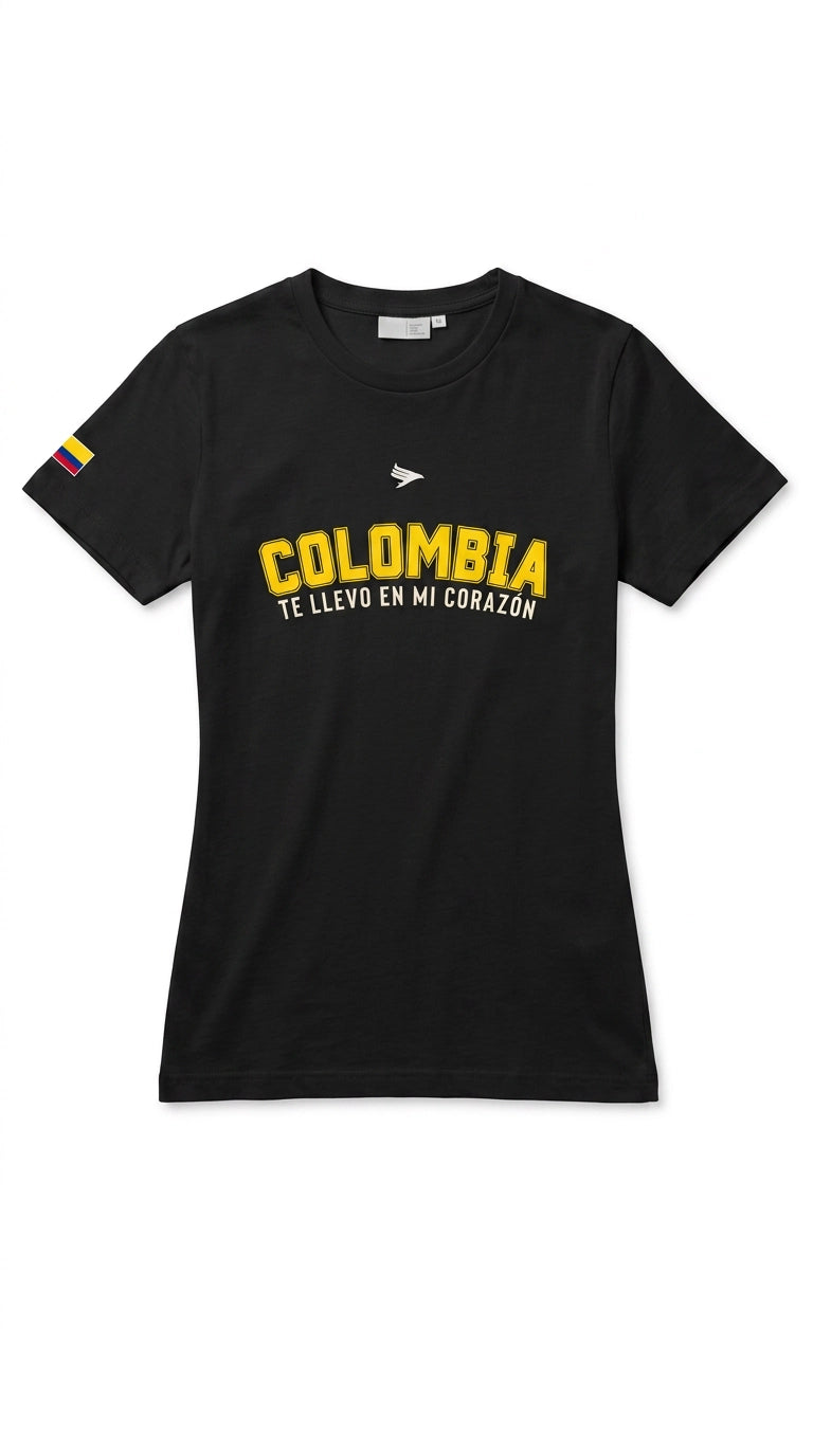 Camiseta Colombia te llevo en mi corazón